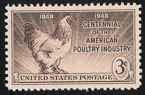 968 3 cents Poultry Industry Centennial Stamp mint OG NH EGRADED SUPERB 100 XXF