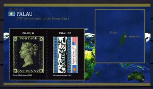 Palau 1016 MNH Stamps on Stamps Penny Black ZAYIX 0324M0075
