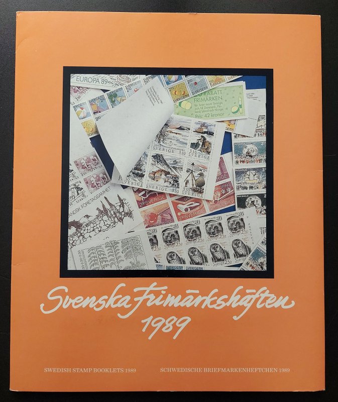 Sweden 1989 complete year set MNH stamp booklets in official folder