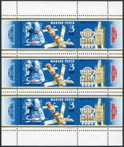 Hungary C409 sheet, MNH. Michel 3308 klb. PRAGA-1978, Vladimir Remek-Salyut-6.