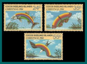 Cocos 1984 Christmas, MNH  #122-124,SG122-SG124