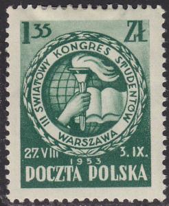 Poland 585  Congress Badge 1953