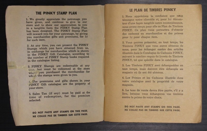 Canada Cinderella cc8280 Pinky Stamps, 1500 in Full Stamp Saver Book