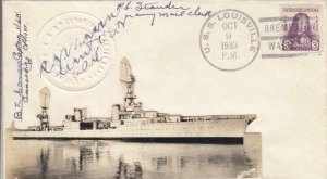 1933, USS Louisville, CA-28, Autographed by Members of Crew (N2721)