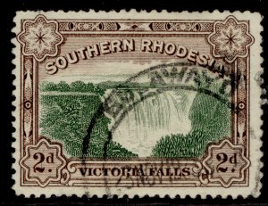 SOUTHERN RHODESIA GV SG29, 2d green & chocolate, FINE USED.