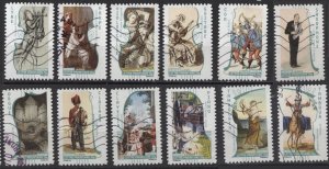 France 3758-3769 (used set of 12) music in art (2010)