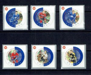 CANADA - 2002 - NHL ALL STARS - SERIES 3 - SCOTT 1935a TO 1935f - MNH