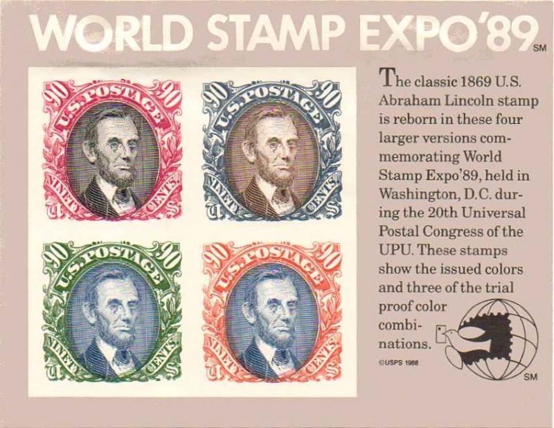 US 2433 - 90¢ World Stamp Expo '89 Unused