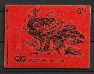 1968-70 Great Britain BK117 Golden Eagle Complete Booklet Mint NH