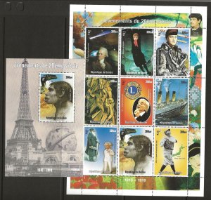 Guinea -Unlisted NH issue of 1998 - Millennium - minisheet+S/S