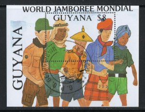 Thematic stamps GUYANA 1989 SCOUTS M/S (Michel Bl.39) used