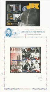 Antigua, Postage Stamp, # John F Kennedy Mint NH Sheets, Space, JFZ