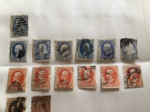 United States early used stamps on folded page A11608