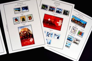 COLOR PRINTED SWITZERLAND 1843-2010 STAMP ALBUM PAGES (213 illustrated pages)