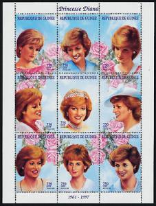 Guinea MI2066-74 MNH Princess Diana, Flowers