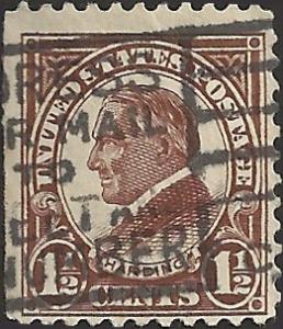 # 553 USED YELLOW BROWN WARREN G. HARDING