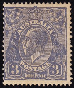 Australia Scott 72, Die II, Ultramarine (1929) Mint H F-VF, CV $30.00 M