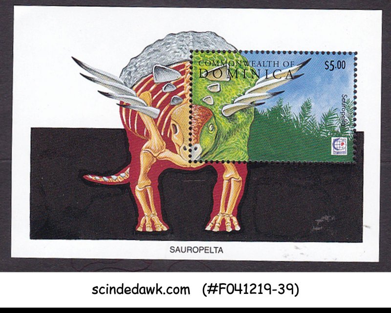 DOMINICA - 1995 DINOSAURS / PREHISTORIC ANIMALS / SINGAPORE '95 MIN/SHT MNH