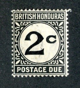 1923 British Honduras Sc # J2 used cv. $8.50 ( 9425 BCXX )