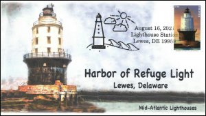 21-232, 2021, Harbor of Refuge Lighthouse, Event Cover, Pictorial Postmark,