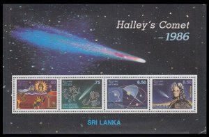 1986 Sri Lanka 732-735/B31 Halley's Comet 10,00 € (Angle bent)