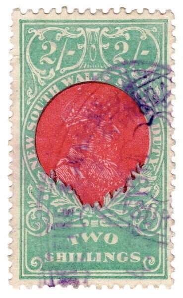 (I.B) Australia - NSW Revenue : Stamp Duty 2/- (inverted Crown A)