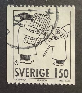 Sweden 1980 Scott 1337 used - 1.50 kr, Christmas, Comics, Mr.  Adamson