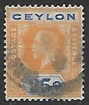 Ceylon # 238 - King George V - used.....{BRN4}