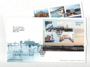 2015 Beside the Seaside x Mini Sheet FDC (2) Eastbourne PMK WS33809