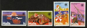 Malta 623-6 MNH Birds, Horse & Carriage, Ship, Boat, Commonwealth Day