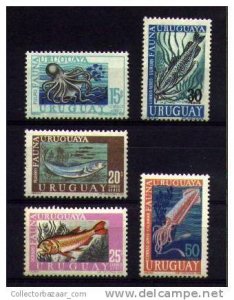 URUGUAY STAMP MNH marine life fish octopus squid