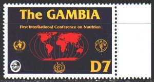 Gambia. 1993. 1470. Rome Nutrition Conference. MNH.