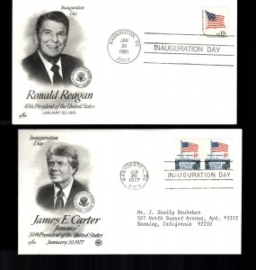 US 5 used inauguration covers cat $90.00
