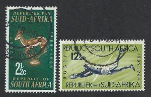 SOUTH AFRICA SC# 301-2 F-VF U 1964