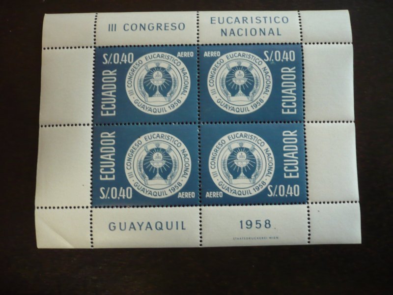 Stamps - Ecuador - Scott# C330 - Mint Never Hinged Souvenir Sheet