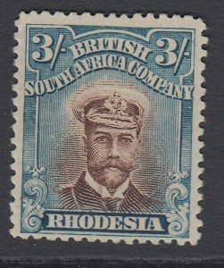 Sg 236b Rhodesia 3 Marron & Bleu. Un Fin Très Légèrement Monté Mint Exemple 