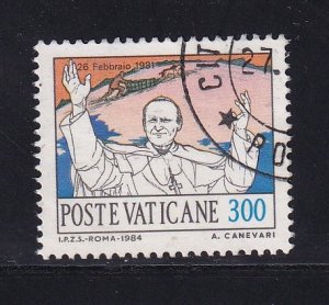 Vatican City   #741 used   1984  Papal journeys 300 l Alaska