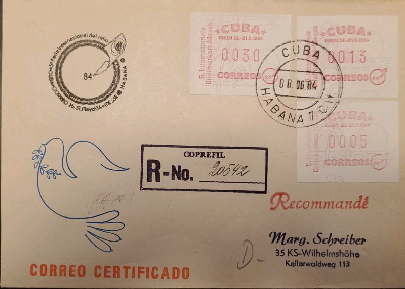 O) 1984 CUBA, CARIBBEAN, INTERNATIONAL SEAL FAIR, COPREFIL REGISTERED, INTER