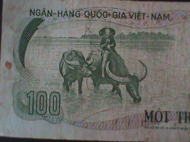 ​VIETNAM-BANK OF VIETNAM-100 DONG-CIRCULATED-VERY FINE WE SHIP TO WORLDWIDE