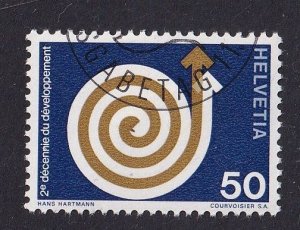 Switzerland  #527  cancelled  1971  rising spiral 50c