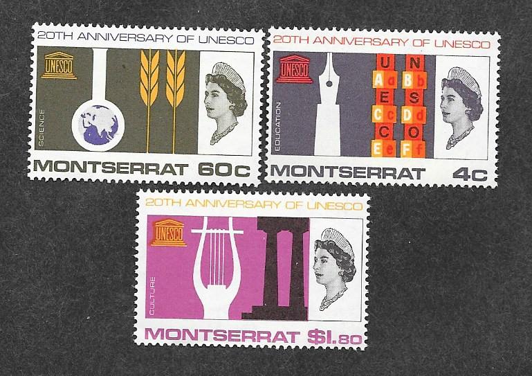 Montserrat 186-188 Mint NH MNH UNESCO!