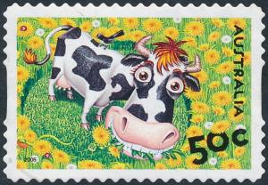 Australia 2005 50c Down on the Farm - Abigail the Cow Self Adhesive SG2569 Used