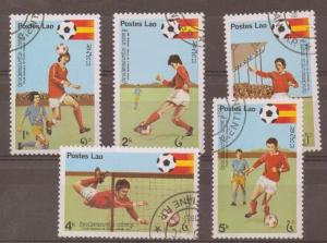 LAOS SG503/8 1981 WORLD CUP FOOTBALL FINE USED