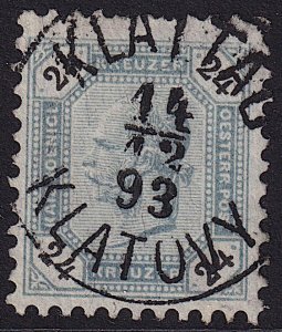 Austria - 1891 - Scott #67 - used - KLATTAU KLATOVY pmk Czech Republic