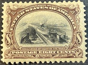 U.S. # 298-MINT/HINGED---BROWN VIOLET & BLACK---SINGLE---1901