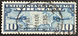 US #C7 Used Single Map/Planes CDS SCV $.35 L21