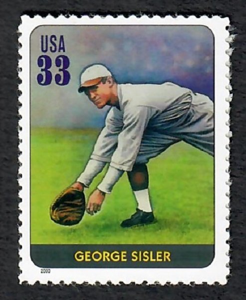 3408e George Sisler Legends of Baseball MNH single