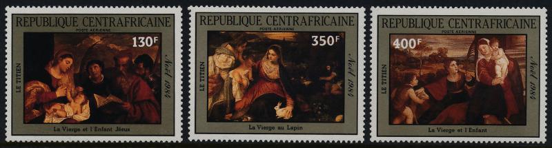 Central Africa C308-10 MNH Christmas, Art, Paintings