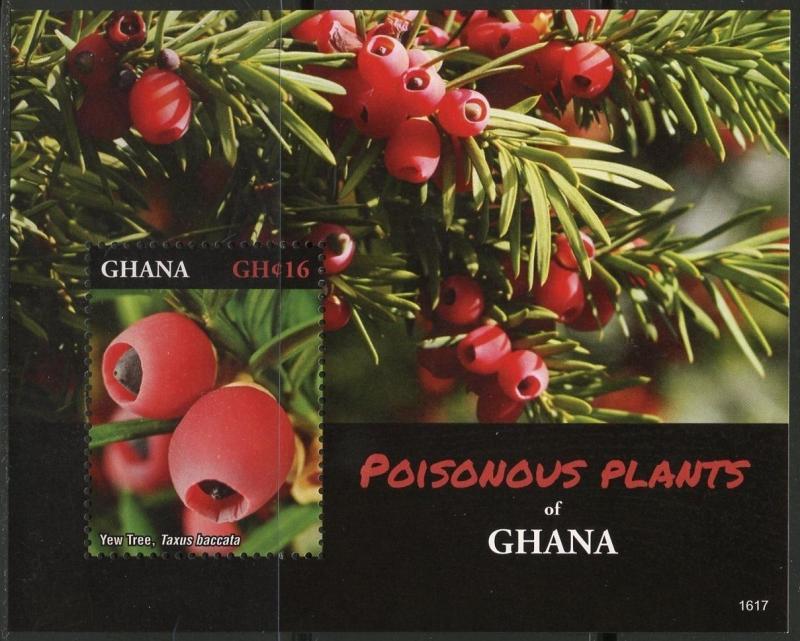 GHANA 2016 POISONOUS PLANTS OF GHANA SOUVENIR SHEET MINT NH