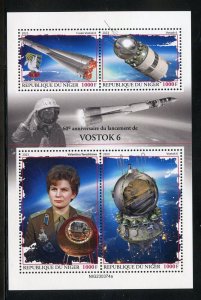 NIGER 2023 60th ANNIV OF THE LAUNCH OF VOSTOK 6 SHEET MINT NH